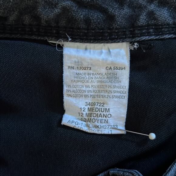 Lee Perfect Fit Black Straight Leg Jeans Woman Size 12M Soft Lightly Faded - Picture 5 of 10